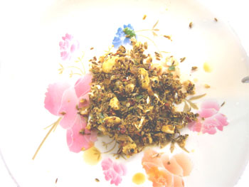 Indian spicy herbal soup, rasam, rasam mixture